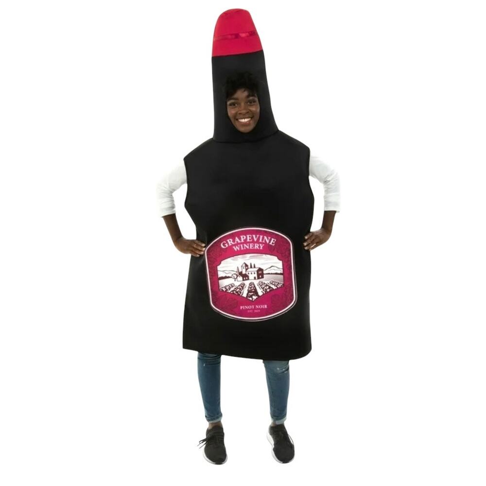 Hauntlook Sweet Red Wine Bottle Halloween Costume Adult Unisex One Size NWT